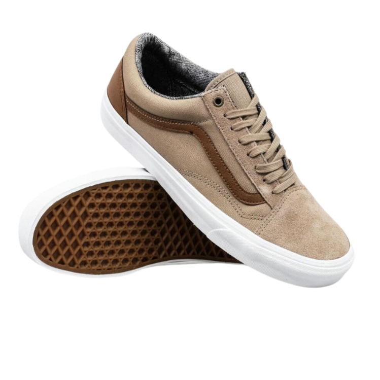 حذاء رياضي من قماش فانز أولد سكول باللون البني الفاتح