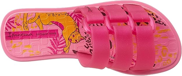 KID IPANEMA BOLD PRINT KID SLIPPER/  PINK/PEARLY PINK