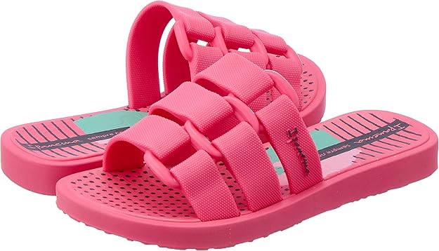 KID IPANEMA BOLD PRINT KID SLIPPER/  PINK/PINK