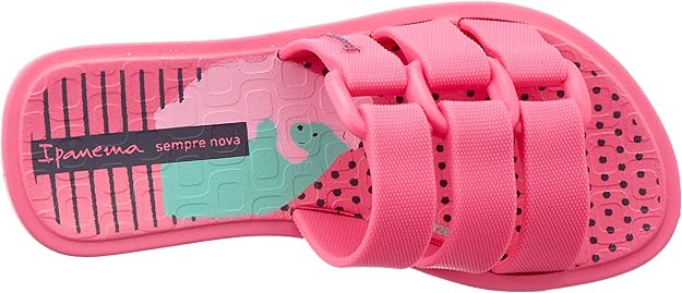 KID IPANEMA BOLD PRINT KID SLIPPER/  PINK/PINK