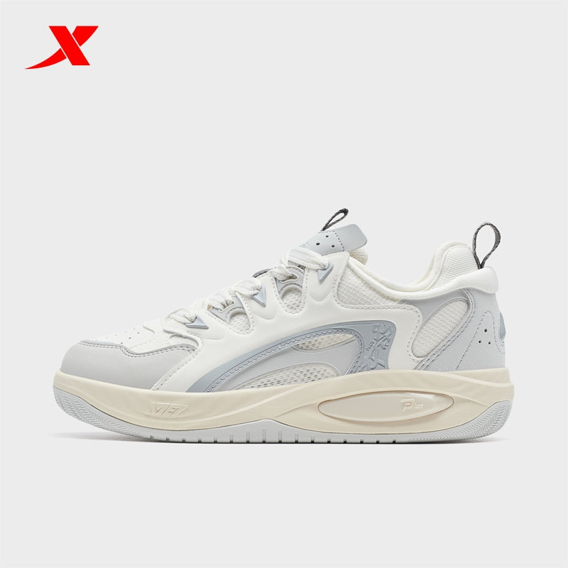 حذاء تزلج نسائي من إكستيب، قماش أبيض/رمادي قمري/رمادي فجر، رقم الموديل 310006-14