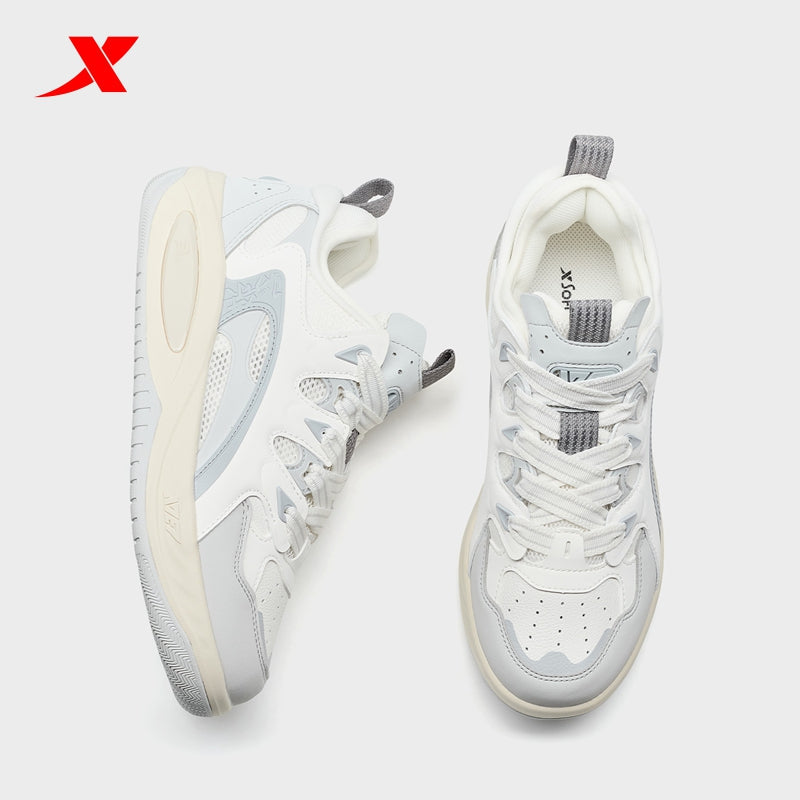 حذاء تزلج نسائي من إكستيب، قماش أبيض/رمادي قمري/رمادي فجر، رقم الموديل 310006-14