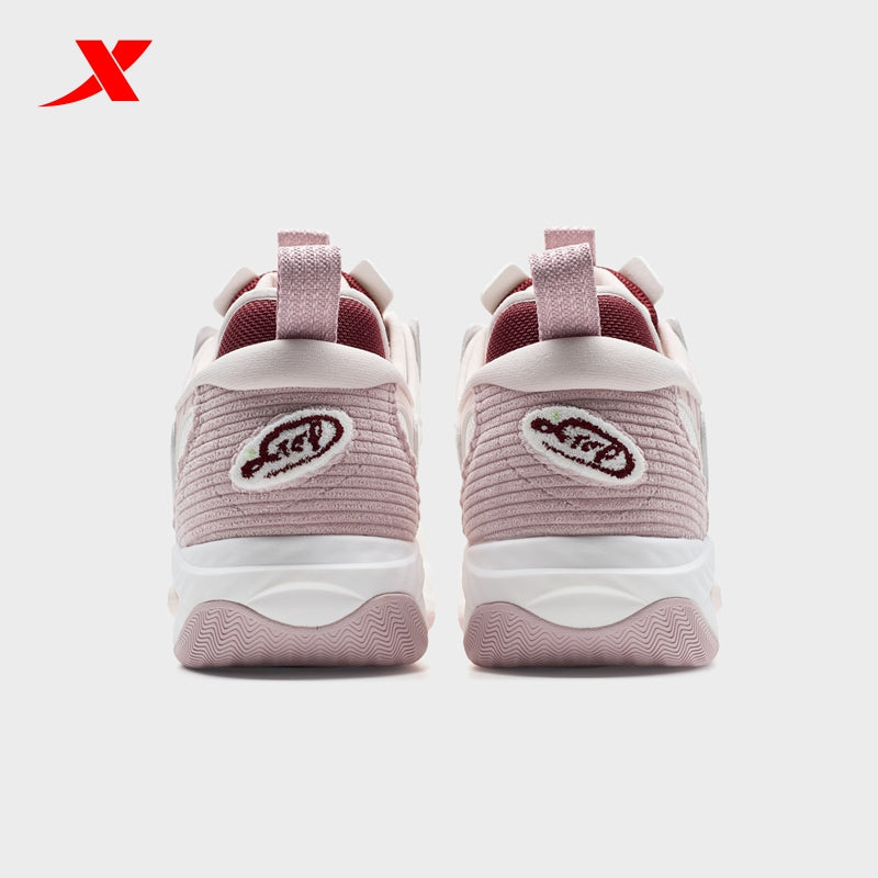 حذاء تزلج نسائي من إكستيب، قماش أبيض/وردي قطبي/أحمر، رقم الموديل 310006-15