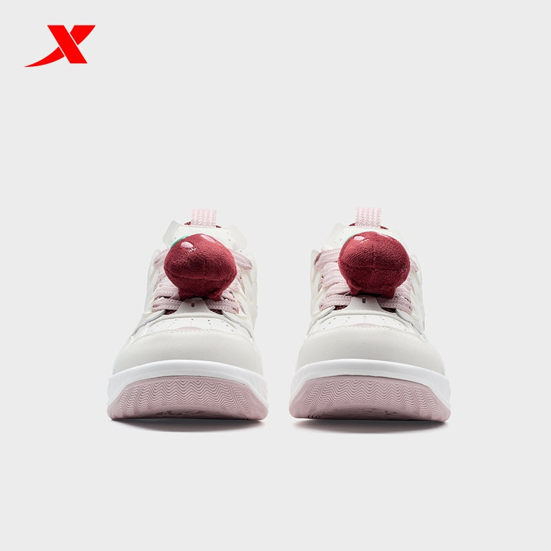 حذاء تزلج نسائي من إكستيب، قماش أبيض/وردي قطبي/أحمر، رقم الموديل 310006-15