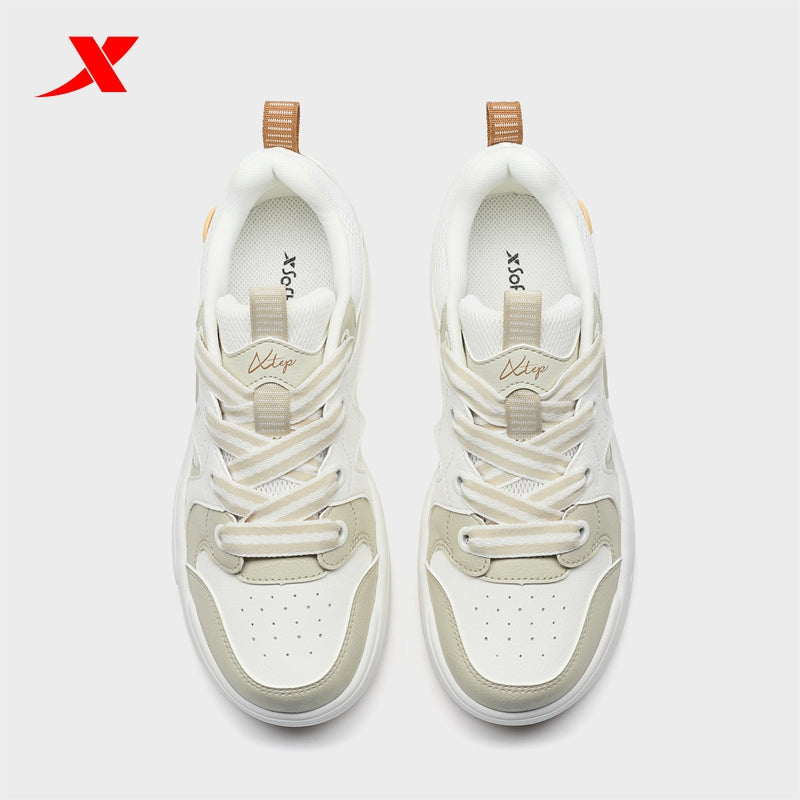 XTEP Women's Skateboarding Shoes Grey/Canvas White 310014-10