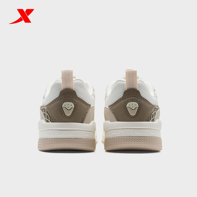 حذاء تزلج نسائي من إكستيب، قماش أبيض/بني ضبابي/بني شاي، رقم الموديل 310028-7