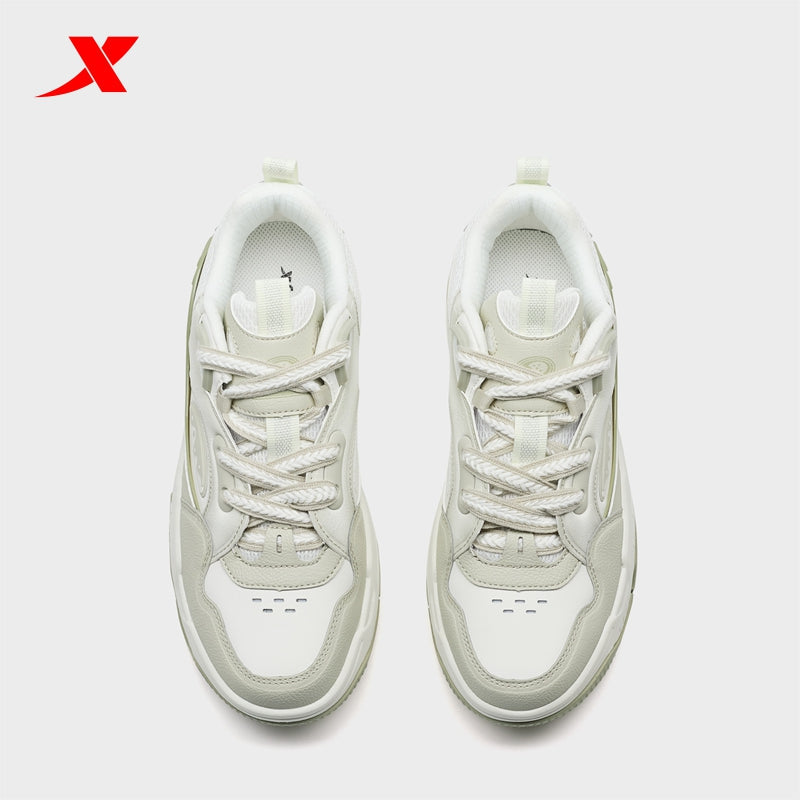 حذاء تزلج نسائي من إكستيب، قماش أبيض/رمادي/رمادي فاتح، رقم الموديل 310028-4