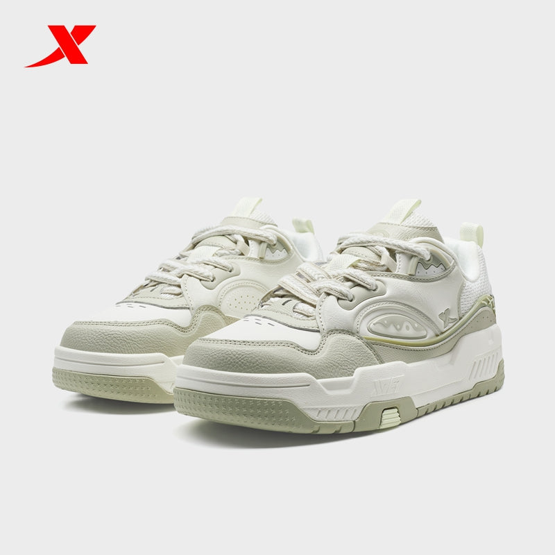 حذاء تزلج نسائي من إكستيب، قماش أبيض/رمادي/رمادي فاتح، رقم الموديل 310028-4