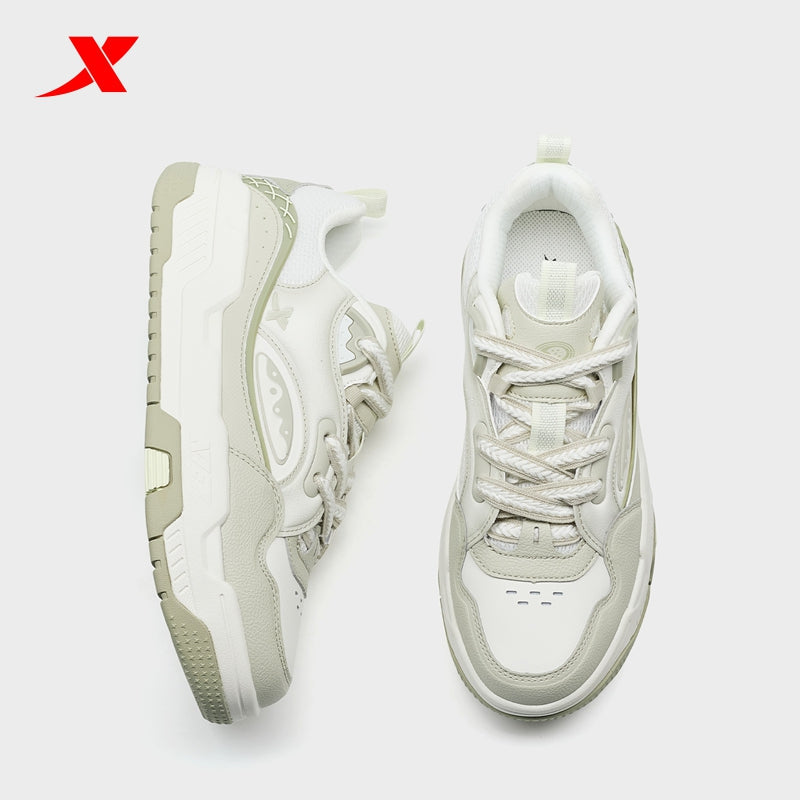 حذاء تزلج نسائي من إكستيب، قماش أبيض/رمادي/رمادي فاتح، رقم الموديل 310028-4