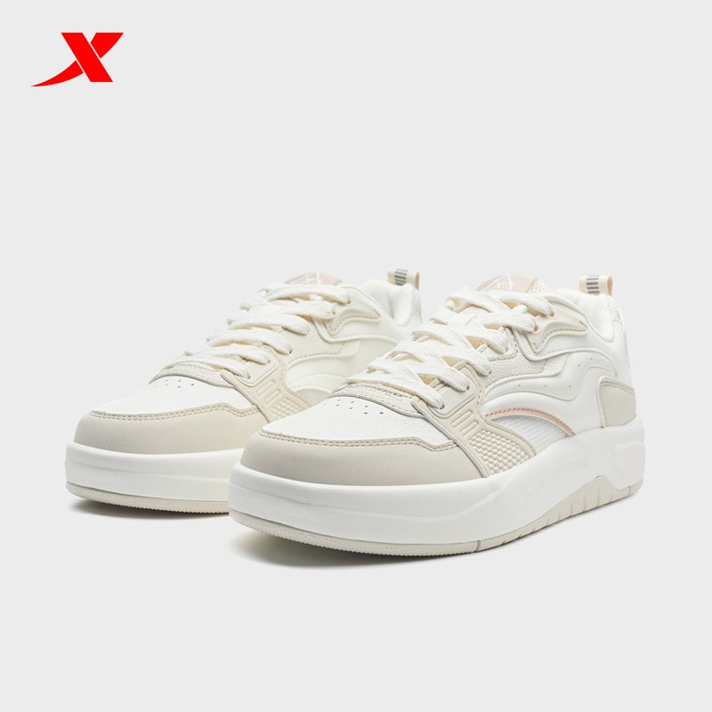 XTEP Women's Skateboarding Shoes Alabaster/Canvas White 310043-3