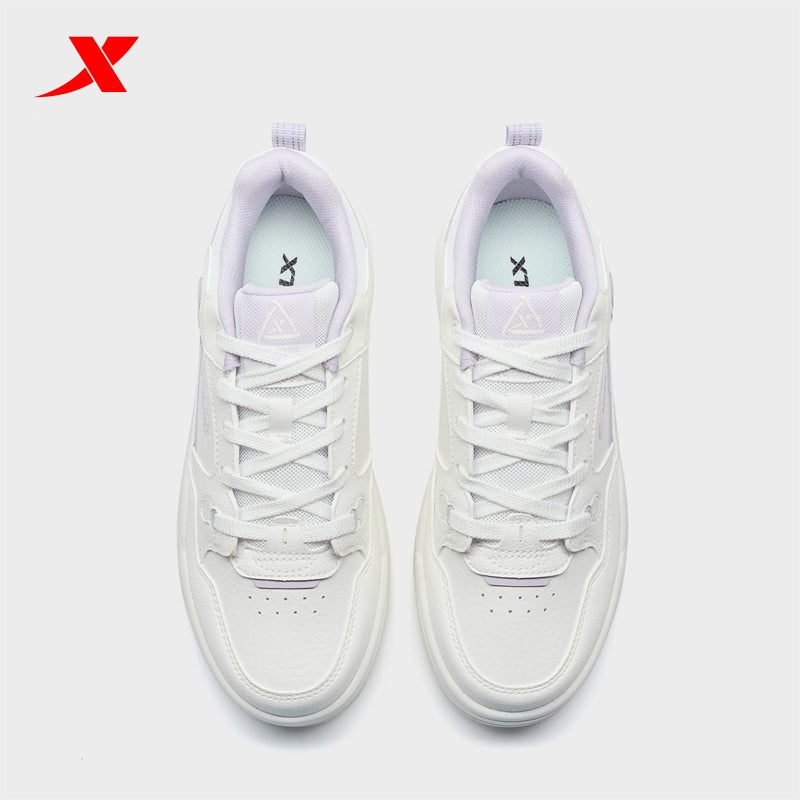 XTEP Women's Skateboarding Shoes Canvas White/Turbid Purple 310060-3