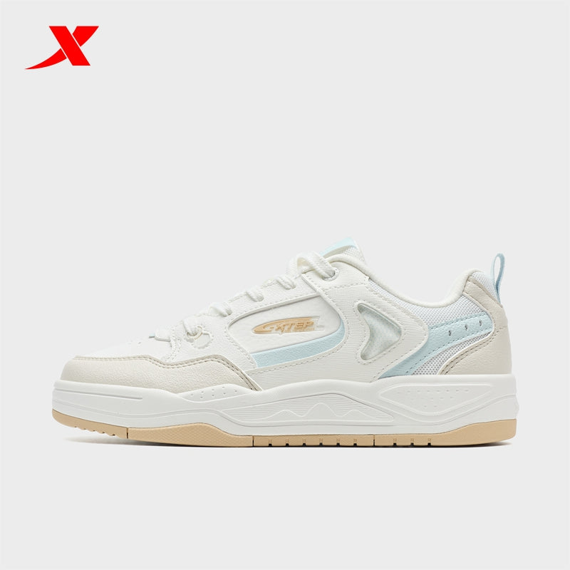 XTEP Women's Skateboarding Shoes Canvas White/Alabaster/Moonstone Blue 310060-8