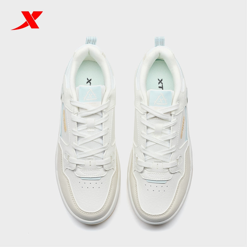 حذاء تزلج نسائي من إكستيب، قماش أبيض/أبيض ناصع/أزرق قمري، رقم الموديل 310060-8