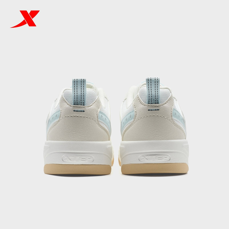 حذاء تزلج نسائي من إكستيب، قماش أبيض/أبيض ناصع/أزرق قمري، رقم الموديل 310060-8