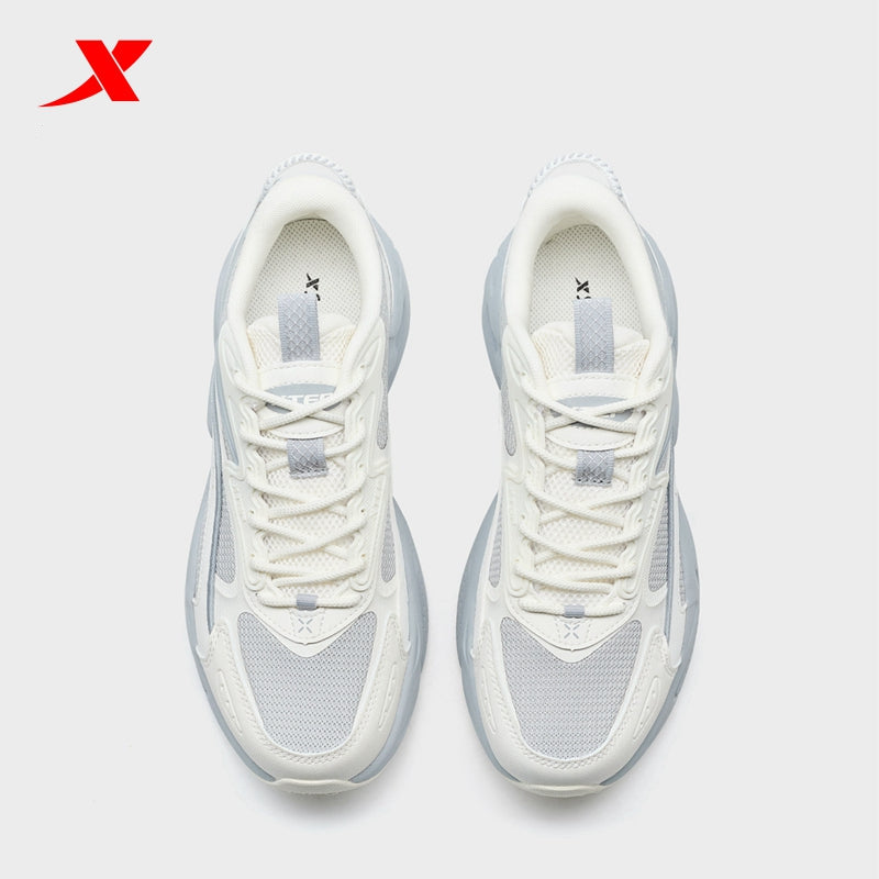 XTEP Women's Casual Shoes Canvas White/Moon Grey 320003-3