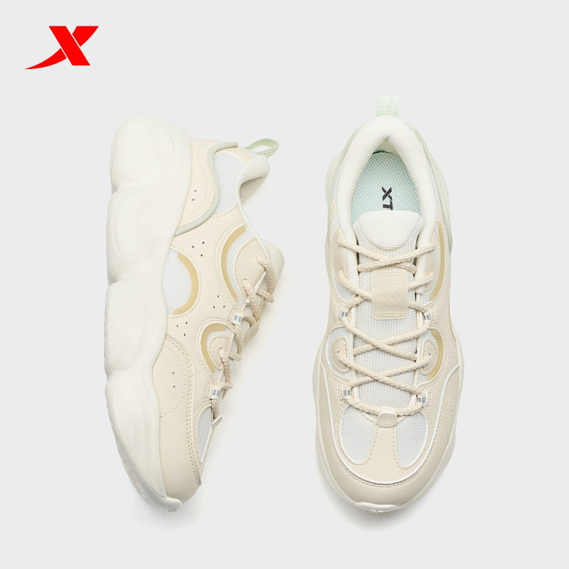 XTEP Women's Casual Shoes White Tea/Grey 320006-5