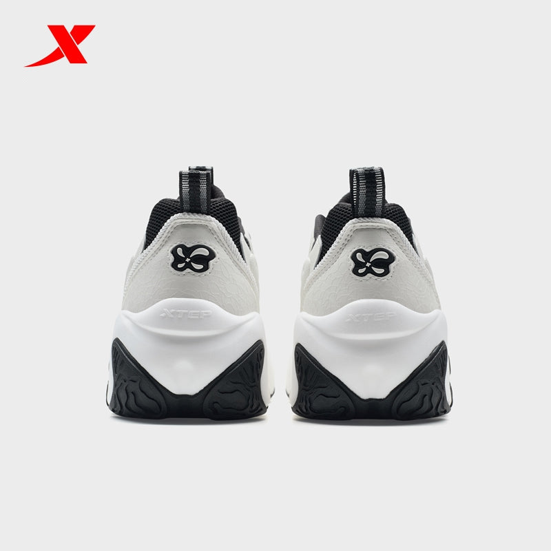 حذاء XTEP Petal 3.0 نسائي كاجوال من القماش الأبيض/الأسود 320008-18