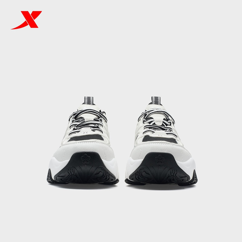 حذاء XTEP Petal 3.0 نسائي كاجوال من القماش الأبيض/الأسود 320008-18