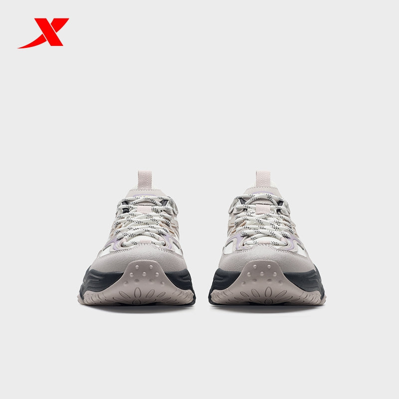 حذاء نسائي كاجوال من إكستيب، لون رمادي داكن/أبيض قماشي، رقم الموديل 320016-1