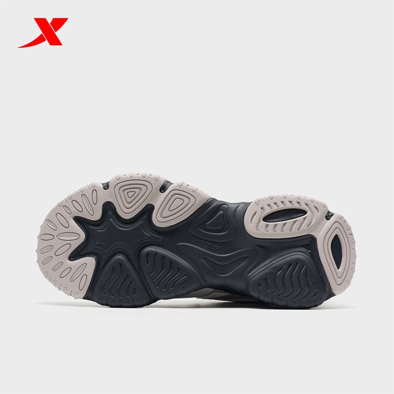 حذاء نسائي كاجوال من إكستيب، لون رمادي داكن/أبيض قماشي، رقم الموديل 320016-1