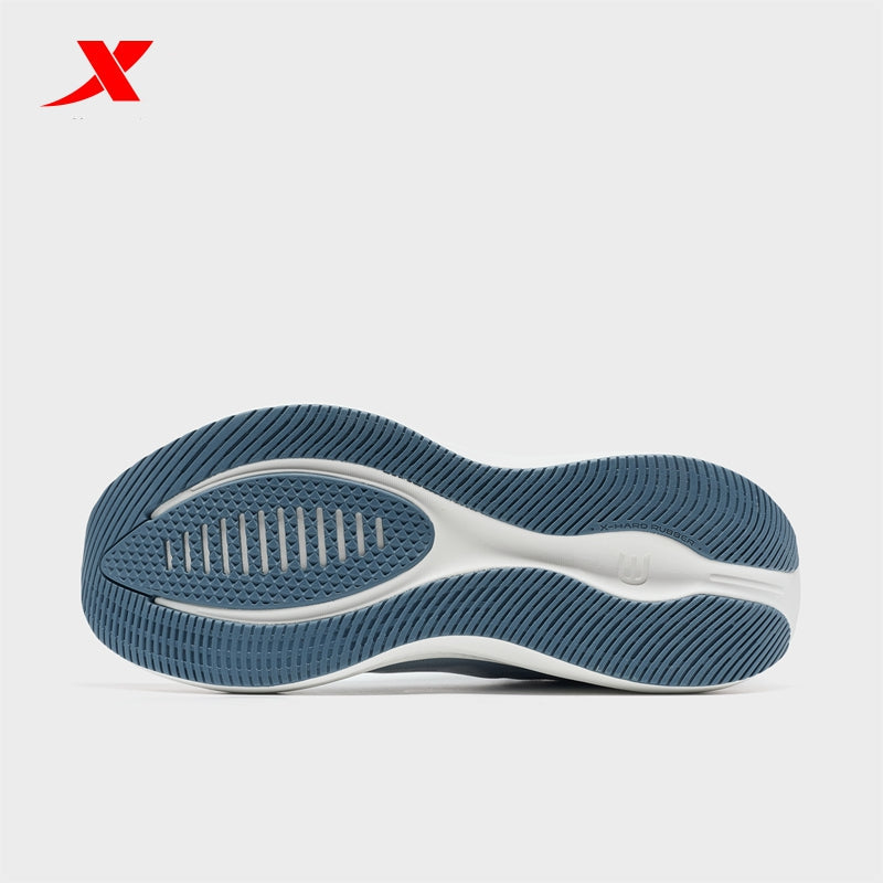 حذاء رياضي رجالي XTEP Liuyun 3.0، لون رمادي فجر/أزرق، رقم الموديل 110035-9