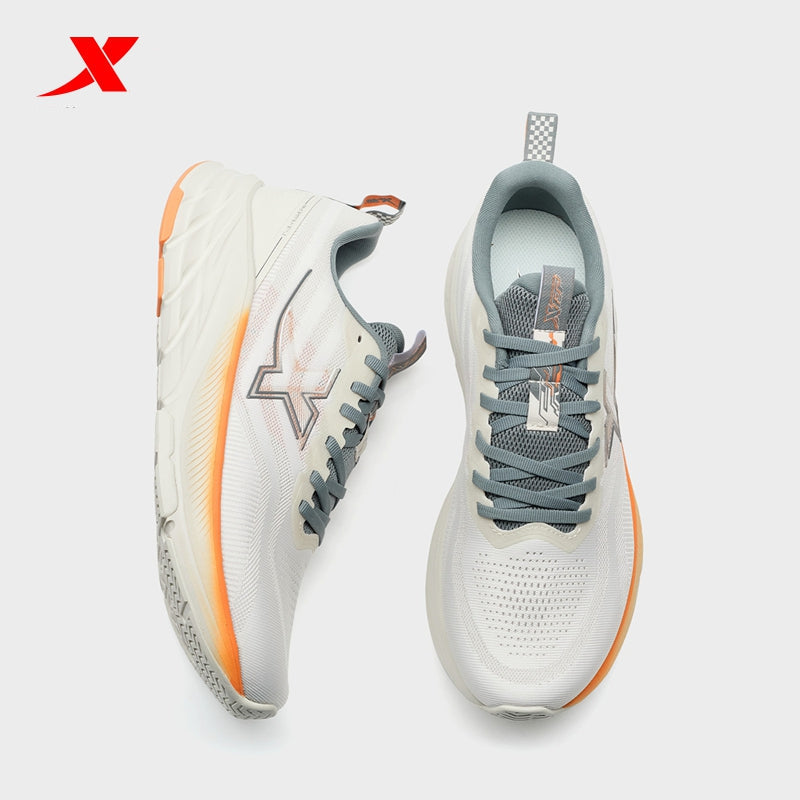 XTEP Men's Running Shoes Alabaster/Dusk Orange/Grey110084-6
