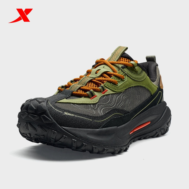 حذاء XTEP FlyStone 2.0v2 رجالي خارجي، لون أخضر شجر/أخضر شيح/أسود، رقم الموديل 170012-6