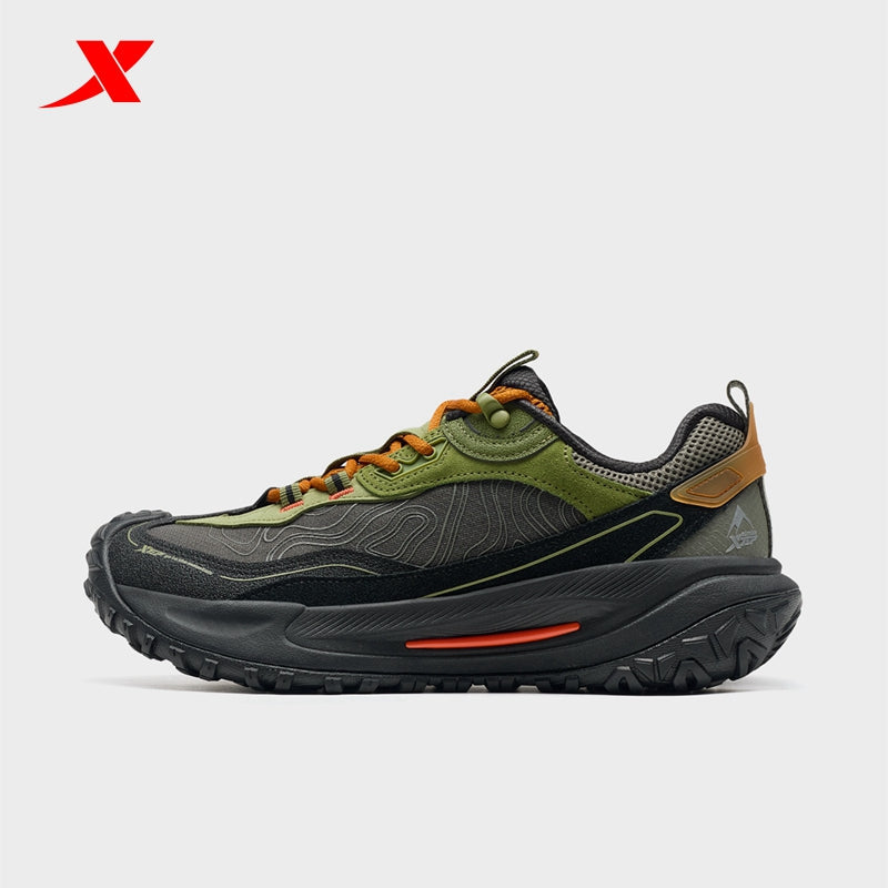 حذاء XTEP FlyStone 2.0v2 رجالي خارجي، لون أخضر شجر/أخضر شيح/أسود، رقم الموديل 170012-6