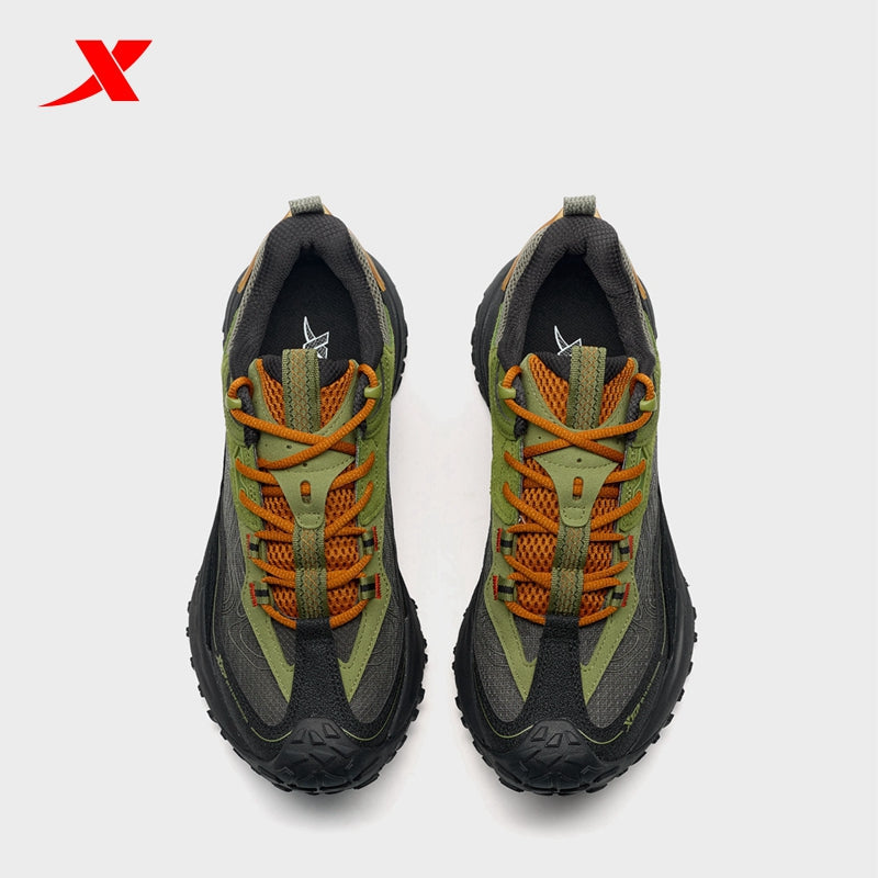 حذاء XTEP FlyStone 2.0v2 رجالي خارجي، لون أخضر شجر/أخضر شيح/أسود، رقم الموديل 170012-6