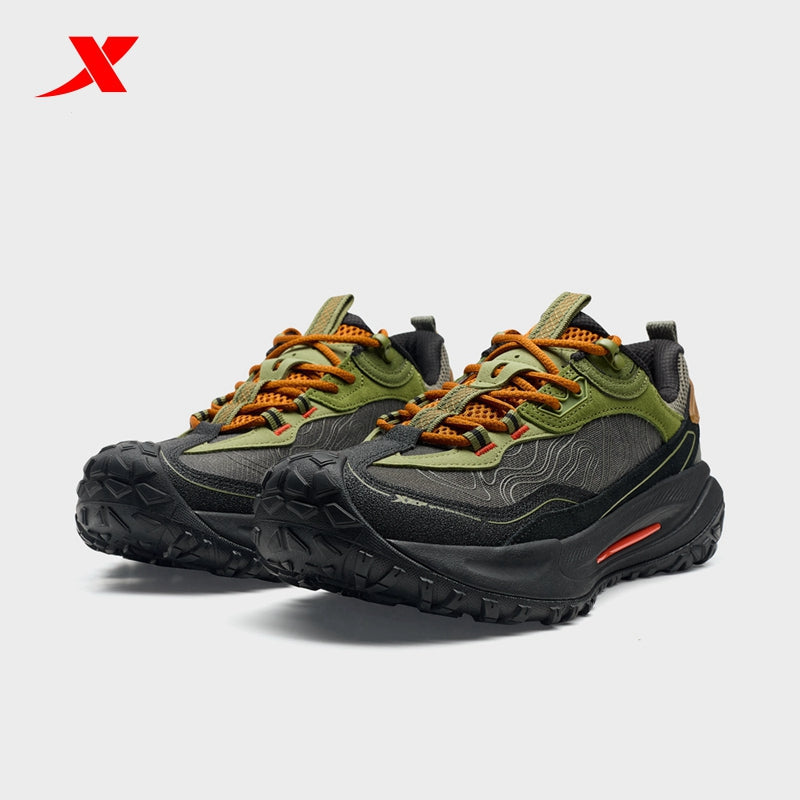 حذاء XTEP FlyStone 2.0v2 رجالي خارجي، لون أخضر شجر/أخضر شيح/أسود، رقم الموديل 170012-6