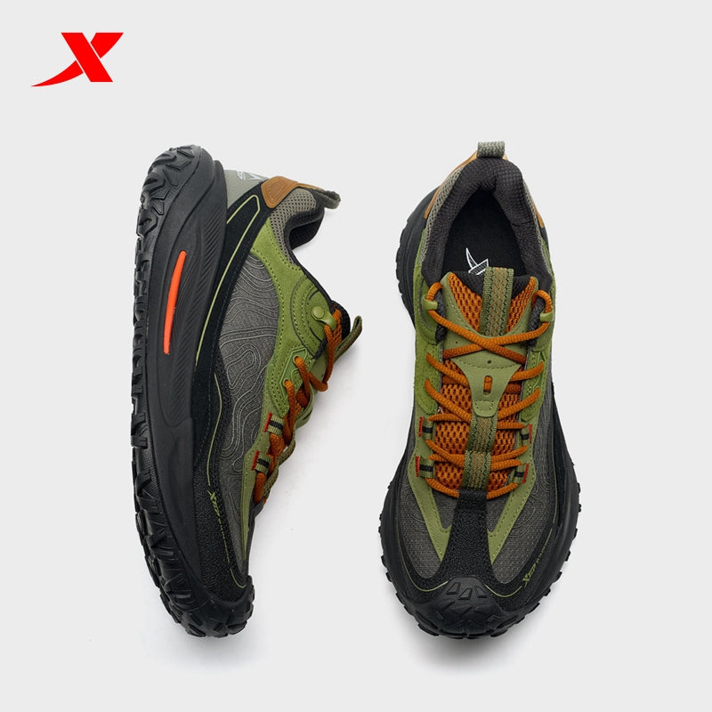حذاء XTEP FlyStone 2.0v2 رجالي خارجي، لون أخضر شجر/أخضر شيح/أسود، رقم الموديل 170012-6