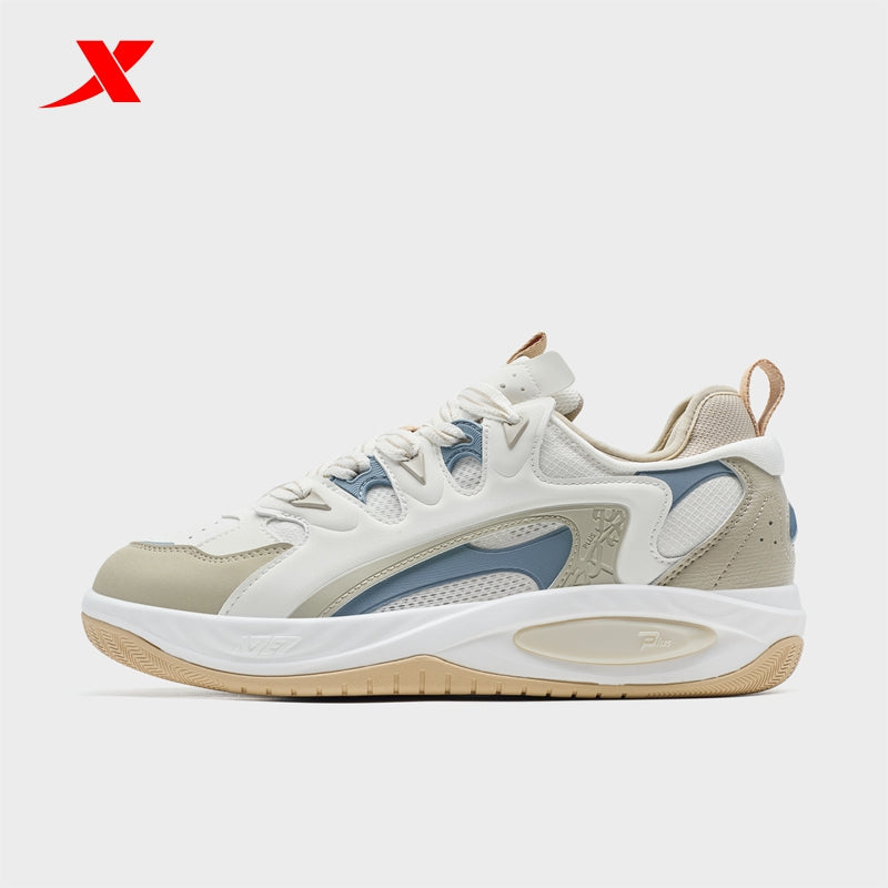 XTEP Men's Skateboarding Shoes Canvas White/Apricot03/Blue310005-3