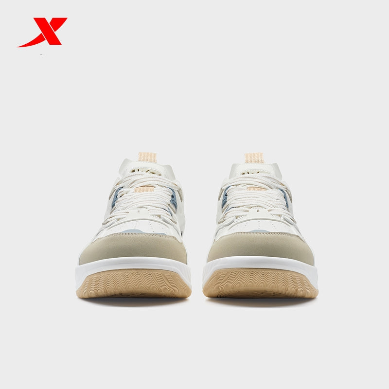 XTEP Men's Skateboarding Shoes Canvas White/Apricot03/Blue310005-3