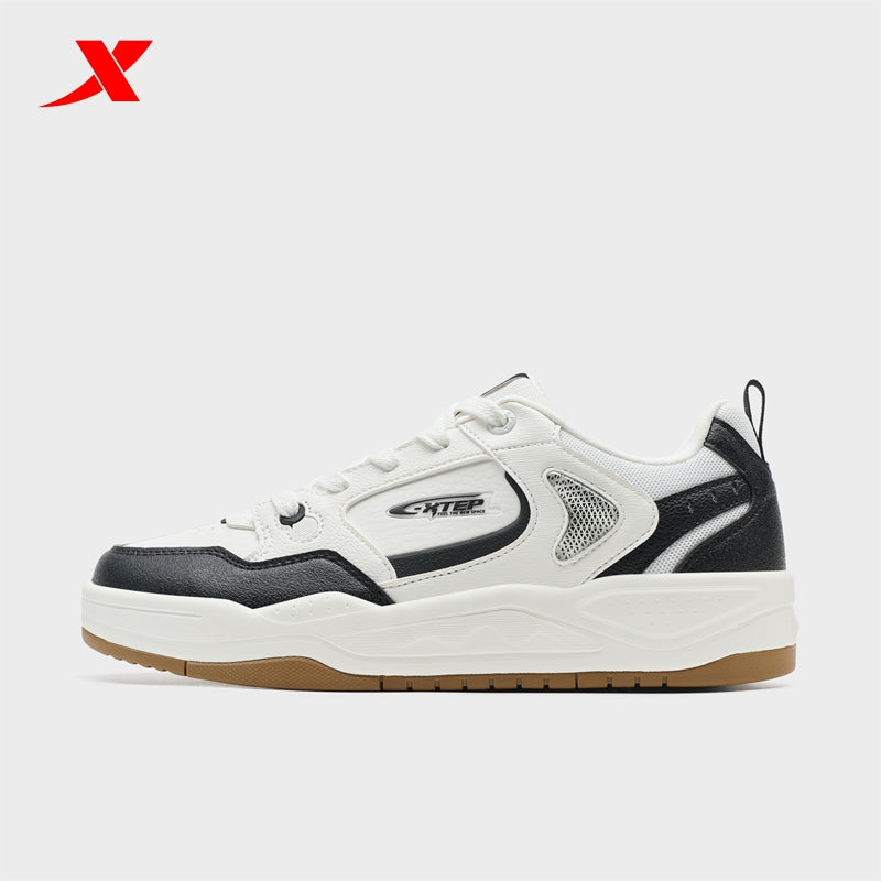 XTEP Men's Skateboarding Shoes Canvas White/Black310017-7 – Smash