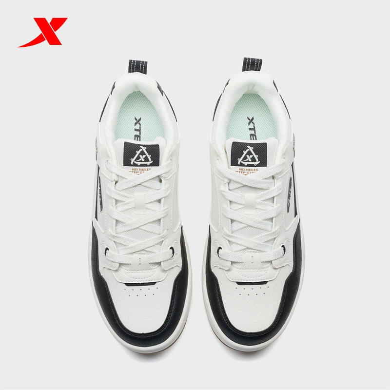 XTEP Men's Skateboarding Shoes Canvas White/Black310017-7