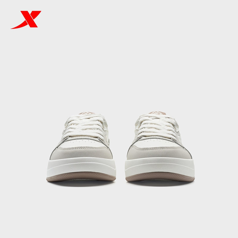 حذاء تزلج رجالي من إكستيب، لون رمادي فاتح/أبيض قماشي/بني فاتح 310052-7