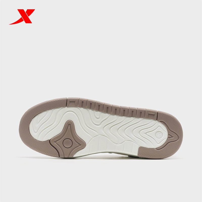 حذاء تزلج رجالي من إكستيب، لون رمادي فاتح/أبيض قماشي/بني فاتح 310052-7