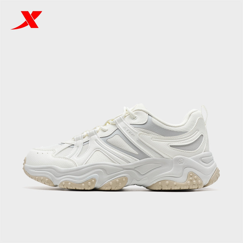 حذاء إكستيب فولكانو V2 رجالي كاجوال من القماش الأبيض/الرمادي الفاتح 320015-2