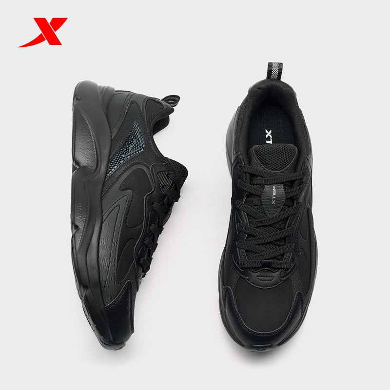 XTEP Men's Casual Shoes Black/Charcoal Grey320047-9